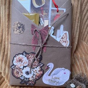 Blind date with a book Love story gift set with tea and bookmarks